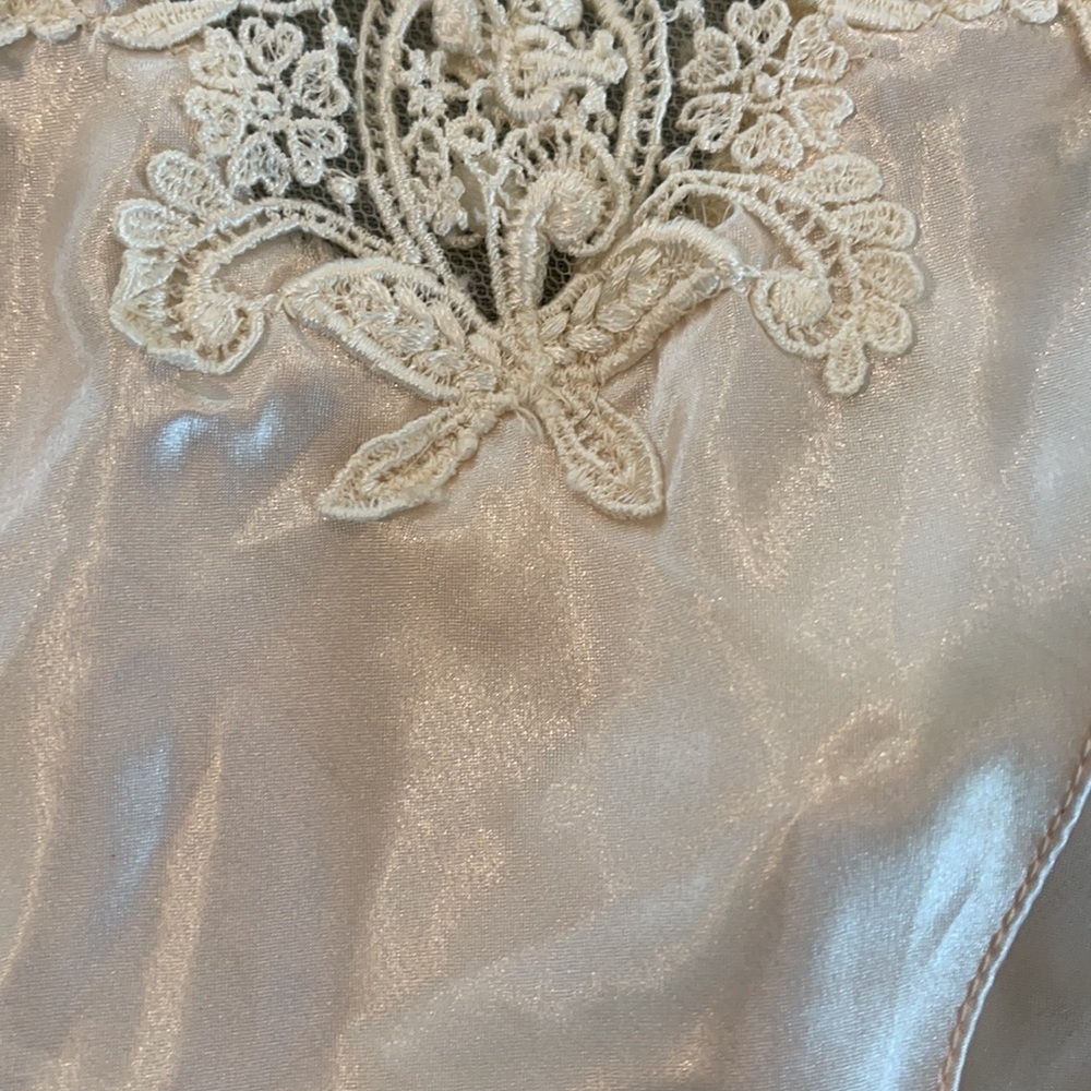 Victoria's Secret Lace and Satin Bodysuit in Blush and Cream - Picture 5 of 9